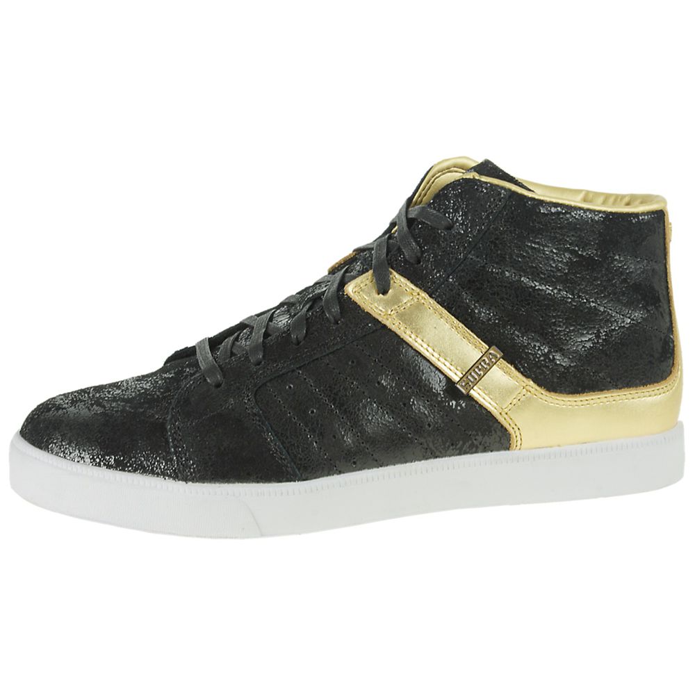 Chaussures de Skate Supra Indy NS Noir Doré Distressed Black/Gold Homme | GTD-28447632